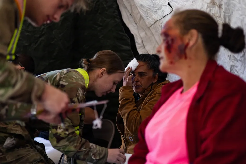 US CBRN response force conducts mass casualty decontamination exercise