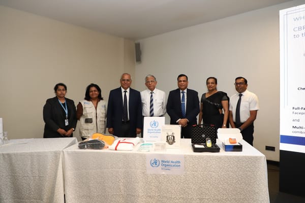 WHO hands over $44,800 of CBRN equipment, PPE to Sri Lanka